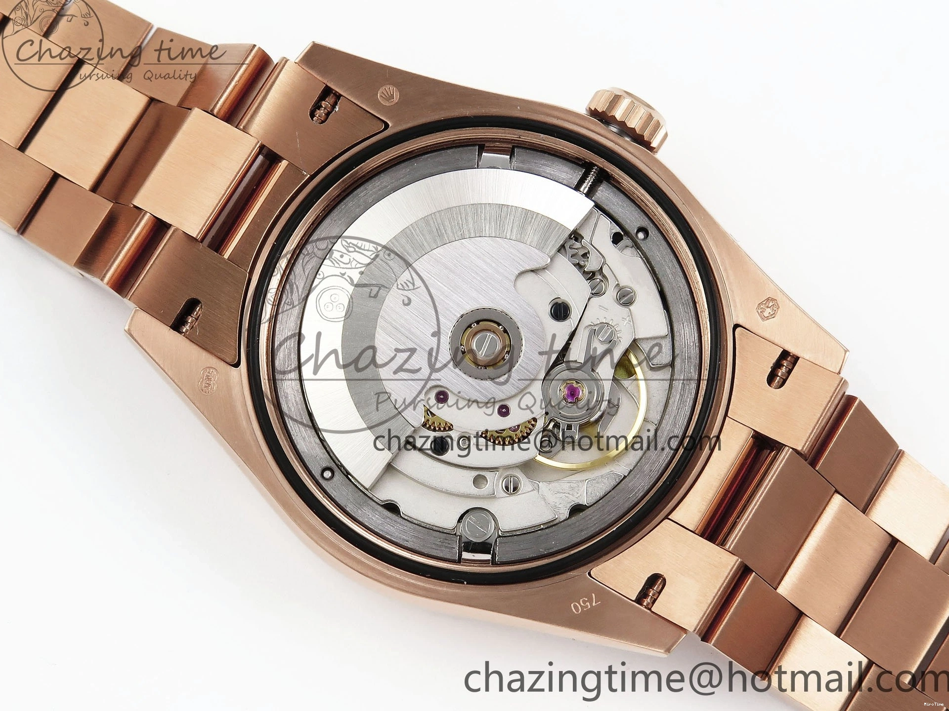 MiroTime 0321 ZipUp Day Date 36 RG TWSF Best Edition Blue Roman Diamonds Dial Diamonds Bezel on RG Bracelet A 1607